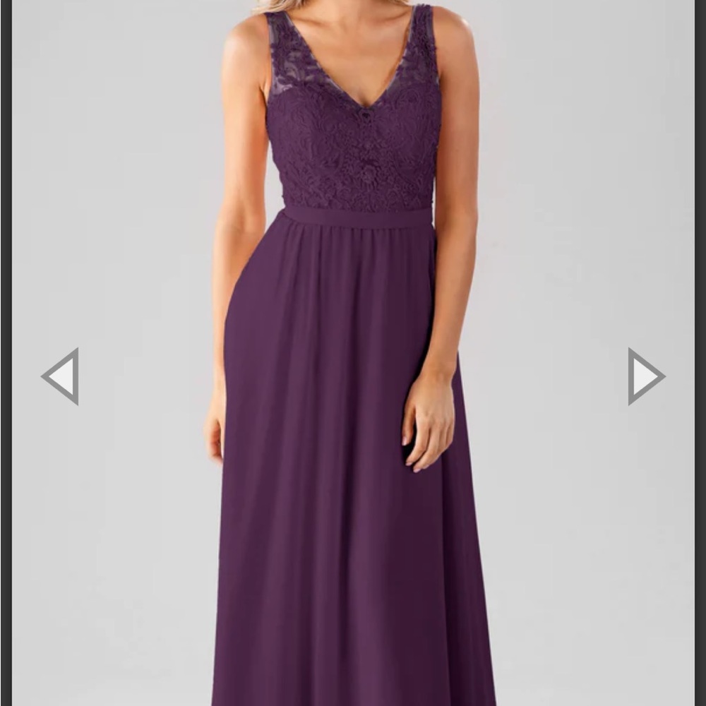 Kennedy blue Betsy beaded eggplant bridesmaid dress